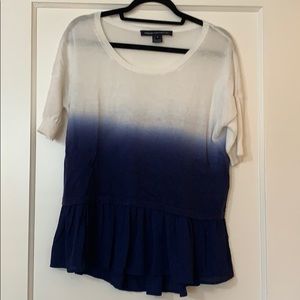 Short sleeve ombré sweater